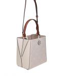 Tory burch mcgraw small bucket bag in ivory color monogram fabric