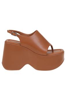 Vic matie' travel sandal in leather color leather