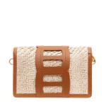 H Bag Raffia E Pelle Cuoio