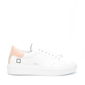 Sneakers D.a.t.e. Sfera In Pelle Bianco E Rosa