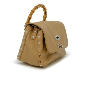 ZANELLATO 068010-0950000-Z0260 BROWN CAPPUCCINO POSTINA DAILY BABY  BAMBOO LEATHER HANDBAG