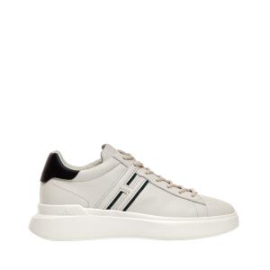 Sneakers Rebel In Pelle Bianca H Verde