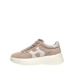 Sneakers Rebel In Camoscio Beige H Bianca