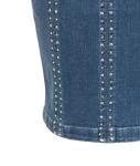 Denim mini dress with studs 