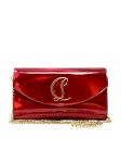 CHRISTIAN LOUBOUTIN 1235120 R258 LOUBI/GOLD PATENT LEATHER LOUBI54 WALLET ON CHAIN