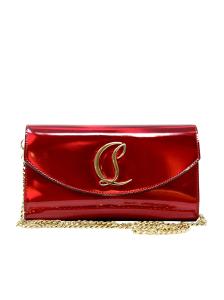 CHRISTIAN LOUBOUTIN 1235120 R258 LOUBI/GOLD PATENT LEATHER LOUBI54 WALLET ON CHAIN