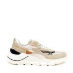 Sneakers D.a.t.e. Fuga In Camoscio E Tessuto Beige