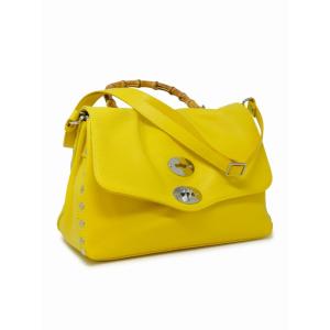 ZANELLATO 068010-0950000-Z1025 YELLOW POSTINA DAILY S  BAMBOO LEATHER HANDBAG