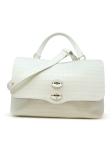 ZANELLATO 068090-0740000-Z1160 WHITE LINO POSTINA CAYMAN M LEATHER HANDBAG