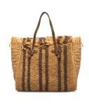 Raffia bag with fringes