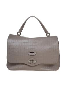 Zanellato postina s cayman in coconut print leather color beige