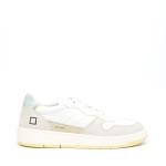 Sneakers D.a.t.e. Court 2.0 In Pelle Bianco E Camoscio Beige