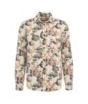 Overshirt with tropical print 