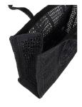 Tory burch ella large raffia tote color black