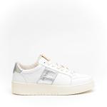 Sneakers Saint Sneakers Tennis In Pelle Bianco E Argento