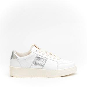 Sneakers Saint Sneakers Tennis In Pelle Bianco E Argento