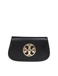 Tory burch clutch reva in black leather