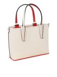 CHRISTIAN LOUBOUTIN 1235336 W514 LECHE LEATHER CABATA E/W MINI CALF PARIS LOUBINTHESKY PRINT HANDBAG