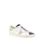 Sneakers Paris Pelle Bianco Fluo Grigio