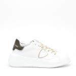 Sneakers Philippe Model Temple In Pelle Bianco