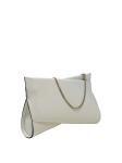 CHRISTIAN LOUBOUTIN 1235043 W222 WHITE PATENT LEATHER LOUBITWIST CLUTCH BAG