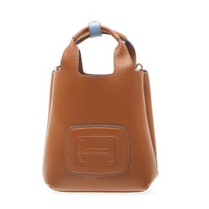 H-bag Mini Shopping Cuoio E Celeste