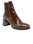 ROBERTO DEL CARLO 11412 DARK BROWN PATENT LEATHER HOLLY BOOTS