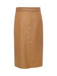 NINETTE 1528 CAMEL LEATHER SKIRT