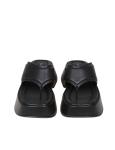 Vic matie' black leather thong sandals