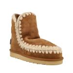 Stivaletto eskimo 18 cuoio con logo glitter 