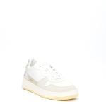 Sneakers D.a.t.e. Court 2.0 In Pelle Bianco E Camoscio Beige