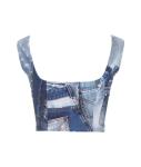 Top in denim print 