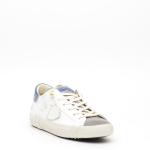 Sneakers Philippe Model Prlu In Pelle E Camoscio Bianco E Grigio