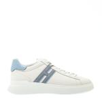 Sneakers Rebel Pelle Bianco Spoiler Azzurro