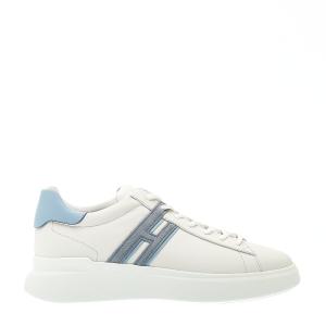 Sneakers Rebel Pelle Bianco Spoiler Azzurro