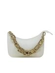 CHRISTIAN LOUBOUTIN 1235471 W456 WHITE LEATHER LOUBILA CHAIN MINIBAG