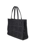 Tory burch ella large raffia tote color black