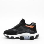 Sneakers Hogan Hyperactive In Camoscio E Tessuto Nero