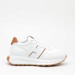 Sneakers Hogan H641 In Pelle Bianco E Cuoio