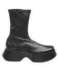 Vic matie' pulp ankle boots in black stretch leather