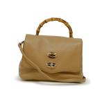 ZANELLATO 068010-0950000-Z0260 BROWN CAPPUCCINO POSTINA DAILY BABY  BAMBOO LEATHER HANDBAG