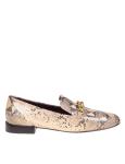 Tory burch python print leather loafers