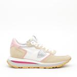 Sneakers Philippe Model Tkld In Camoscio Beige E Tessuto Bianco