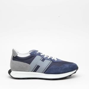 Sneakers Hogan H601 In Pelle Scamosciata Blu