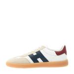 Sneakers H647 Pelle Bianca H Blu Spoiler Bordeaux