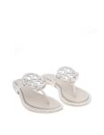 Tory burch miller sandal in leather with applied pave'