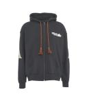 Hoodie with zip and print