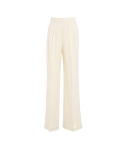 Pleated pants in linen blend 