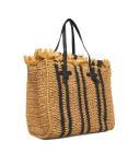 Raffia bag with fringes