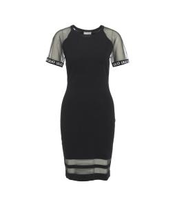 Dress in contrasting material